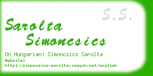 sarolta simoncsics business card